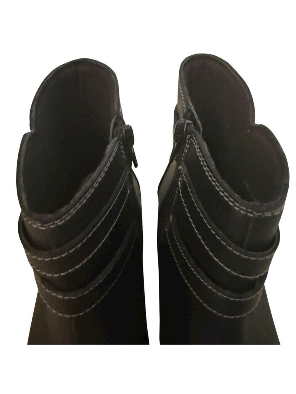 Clark’s Collection Women’s Angie Spice Black Leather Boots Size 7 - Picture 6 of 11